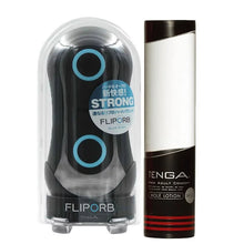 將圖片載入圖庫檢視器 【優惠裝】日本Tenga FLIP ORB STRONG-Blue Rush 刺激版藍色動感彈球(連黑色lotion一枝)