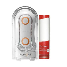 將圖片載入圖庫檢視器 【優惠裝】日本Tenga FLIP ORB -ORANGE CRASH 橙色動感彈球飛機杯(連紅色lotion一枝)