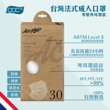 將圖片載入圖庫檢視器 acc+ 台灣法式成人口罩 ASTM Level 3 Intertek 報告實證長效抗菌