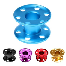 將圖片載入圖庫檢視器 Scuba Diving Aluminium 15m Finger Spool 鋁繩轆配旋轉鉤
