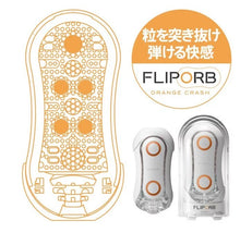 將圖片載入圖庫檢視器 【優惠裝】日本Tenga FLIP ORB －ORANGE CRASH 橙色動感彈球飛機杯(連紅色lotion一枝)
